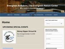 Tablet Screenshot of evergreenaudubon.org